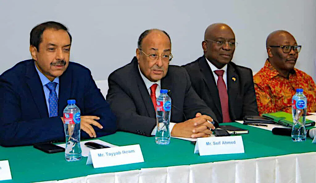 FIH President Tayyab Ikram attends the African Hockey Federation 25th Ordinary Congress in Ismailia, Egypt