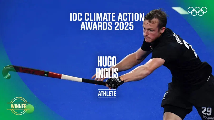Hockey Olympian Hugo Inglis wins IOC Climate Action Award 2025!