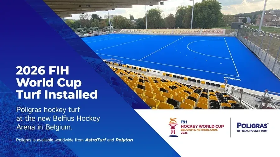 FIH Hockey World Cup Belgium & Netherlands 2026: Sport Group completes Belfius Hockey Arena turf installation